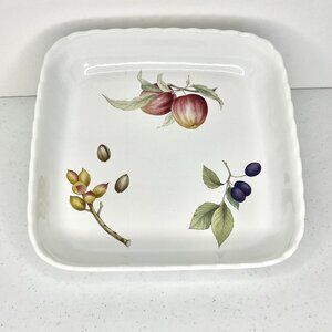 Mikasa Maxima Belle Terre 10.5" Square Baker White Fruit Maxima Ribbed Serving